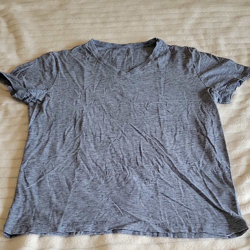 Banana Republic Heather Gray V-Neck Tee